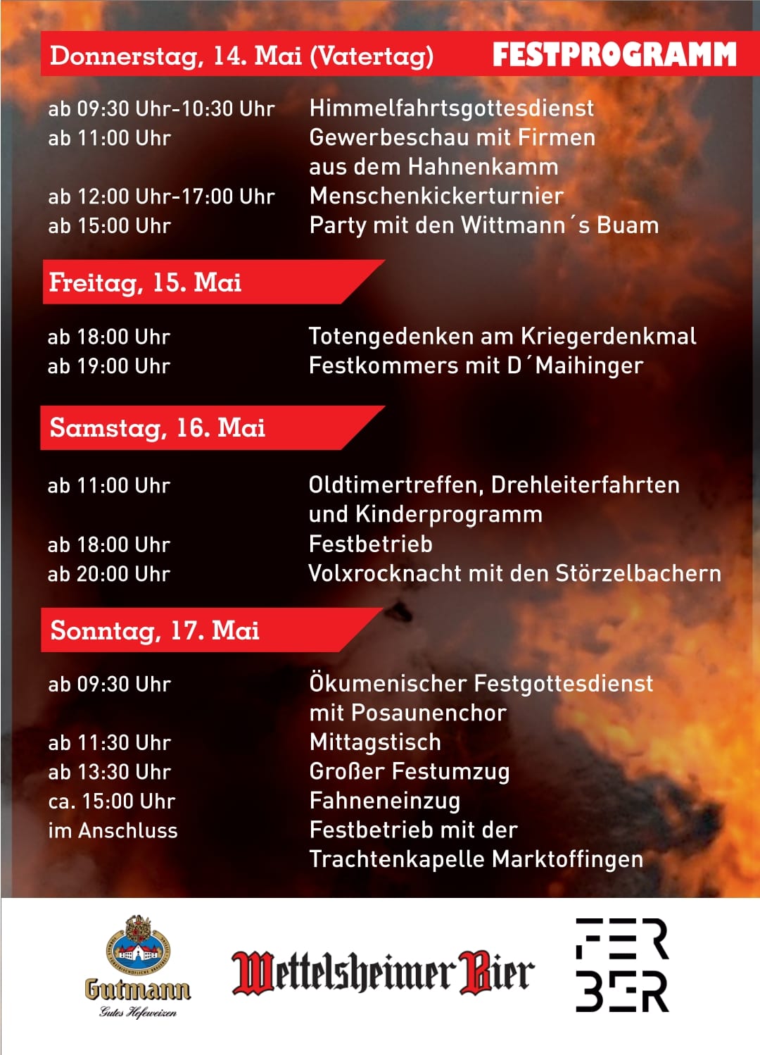 155 Jahre Freiwillge Feuerwehr Markt Heidenheim - Festprogramm